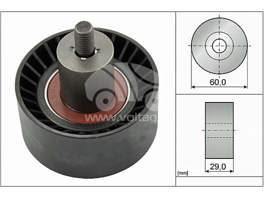 Deflection/Guide Pulley, timing belt RKZ1078