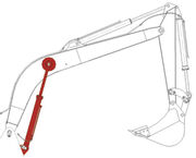 Гидроцилиндр стрелы HSC1222