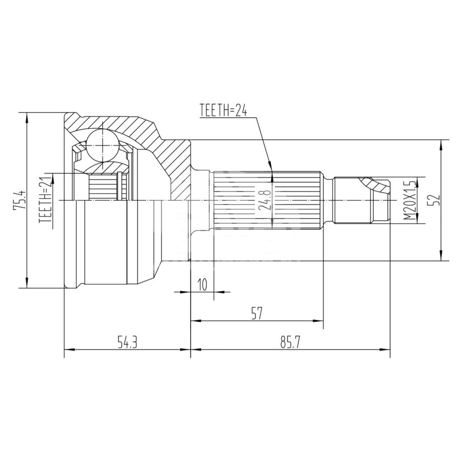 ШРУС наружный KRAUF CVJ1058HR (CVJ1058HR)