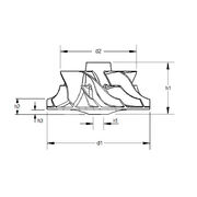 Крыльчатка турбокомпрессора MIT0773