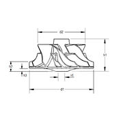 Крыльчатка турбокомпрессора MIT0578