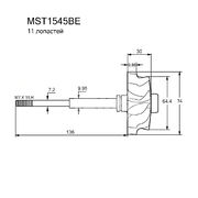 Вал турбокомпрессора MST1545