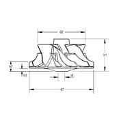 Крыльчатка турбокомпрессора MIT0459