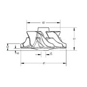 Крыльчатка турбокомпрессора MIT0614