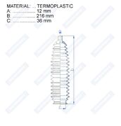 Пыльник рулевой рейки RDZ0431MG