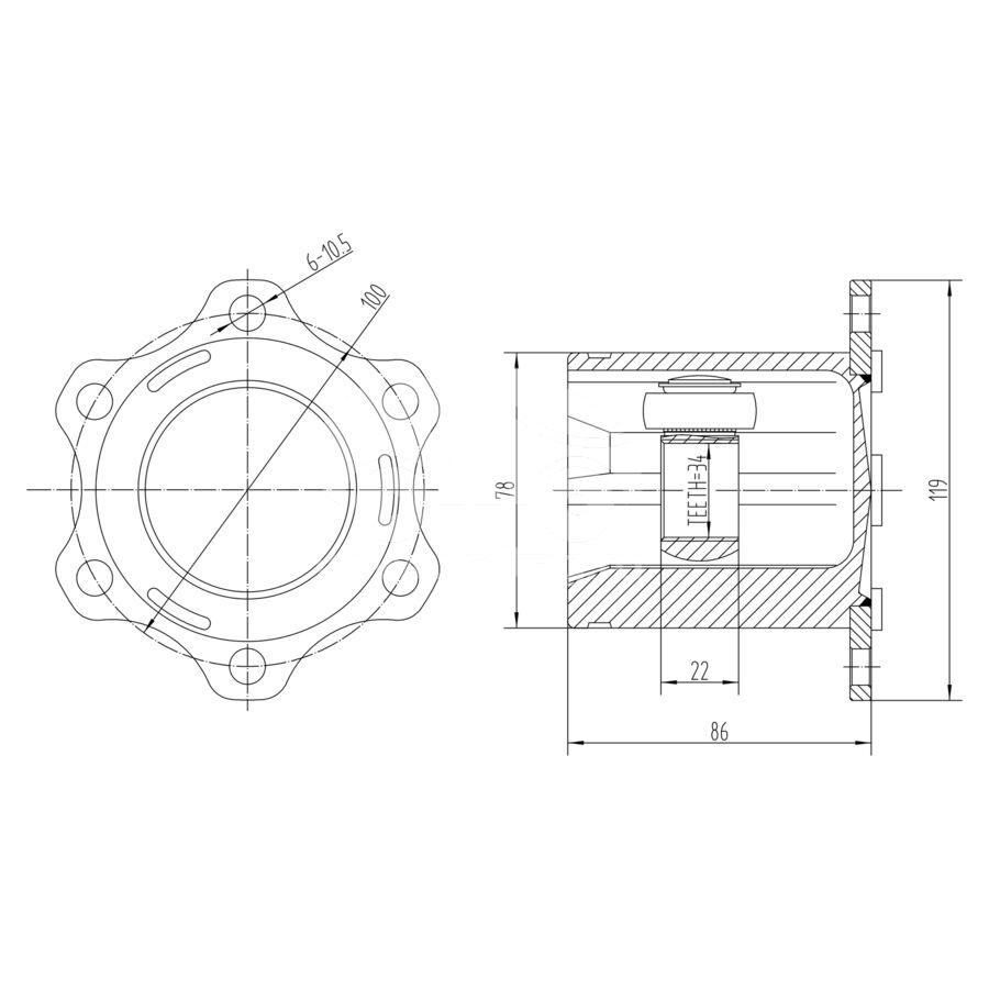ШРУС внутренний KRAUF CVJ1255HR (CVJ1255HR)
